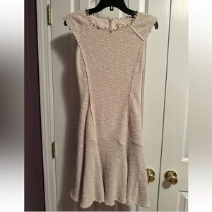 Rebecca Taylor Blush Textured Knee Length Dress Size 0